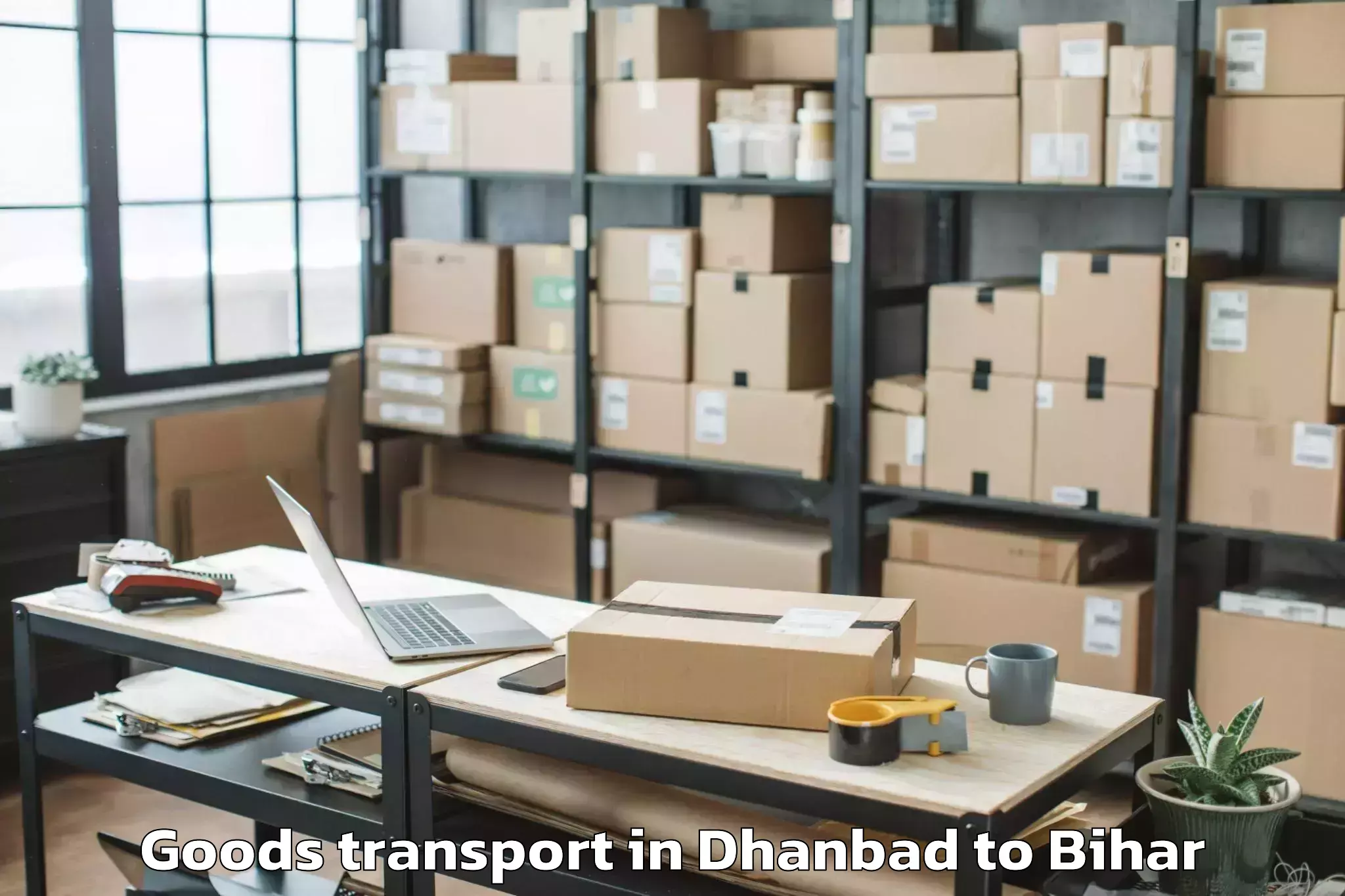 Trusted Dhanbad to Triveniganj Goods Transport